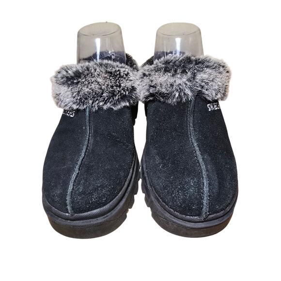 VTG Skechers Y2K Jammers Suede Fur Platform Chunky Clogs Mule Slippers Wmns 7.5 - Picture 4 of 8